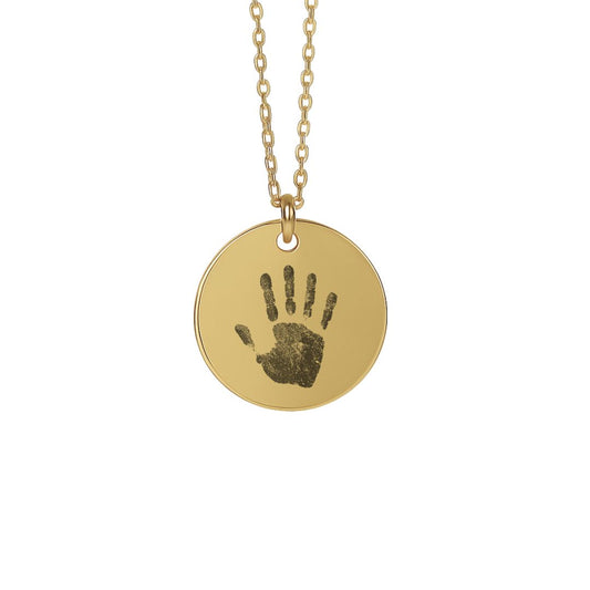Gravierte Halskette mit Handabdruck