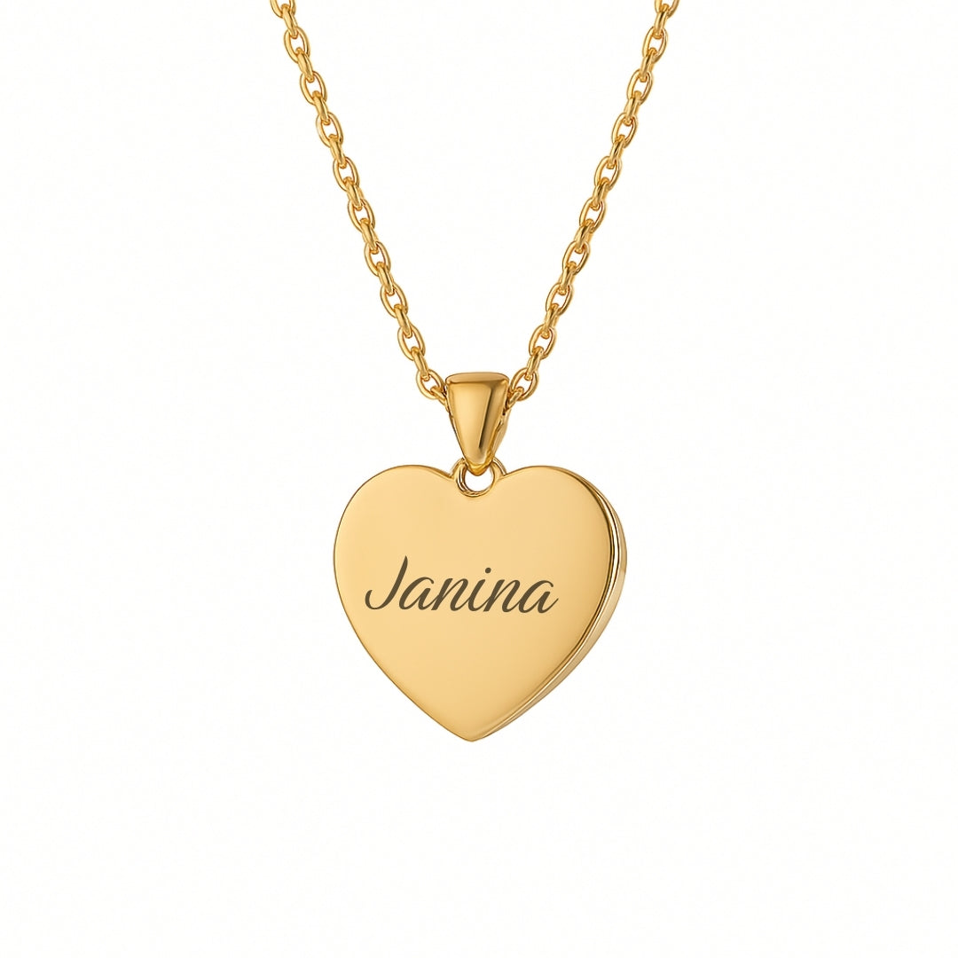 Herz-Gravurkette mit Name