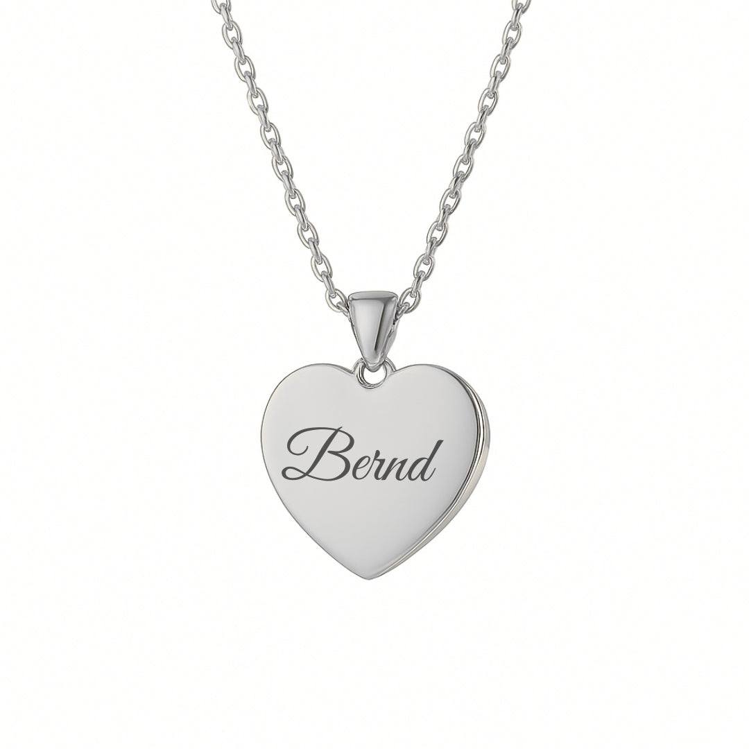 Herz-Gravurkette mit Name