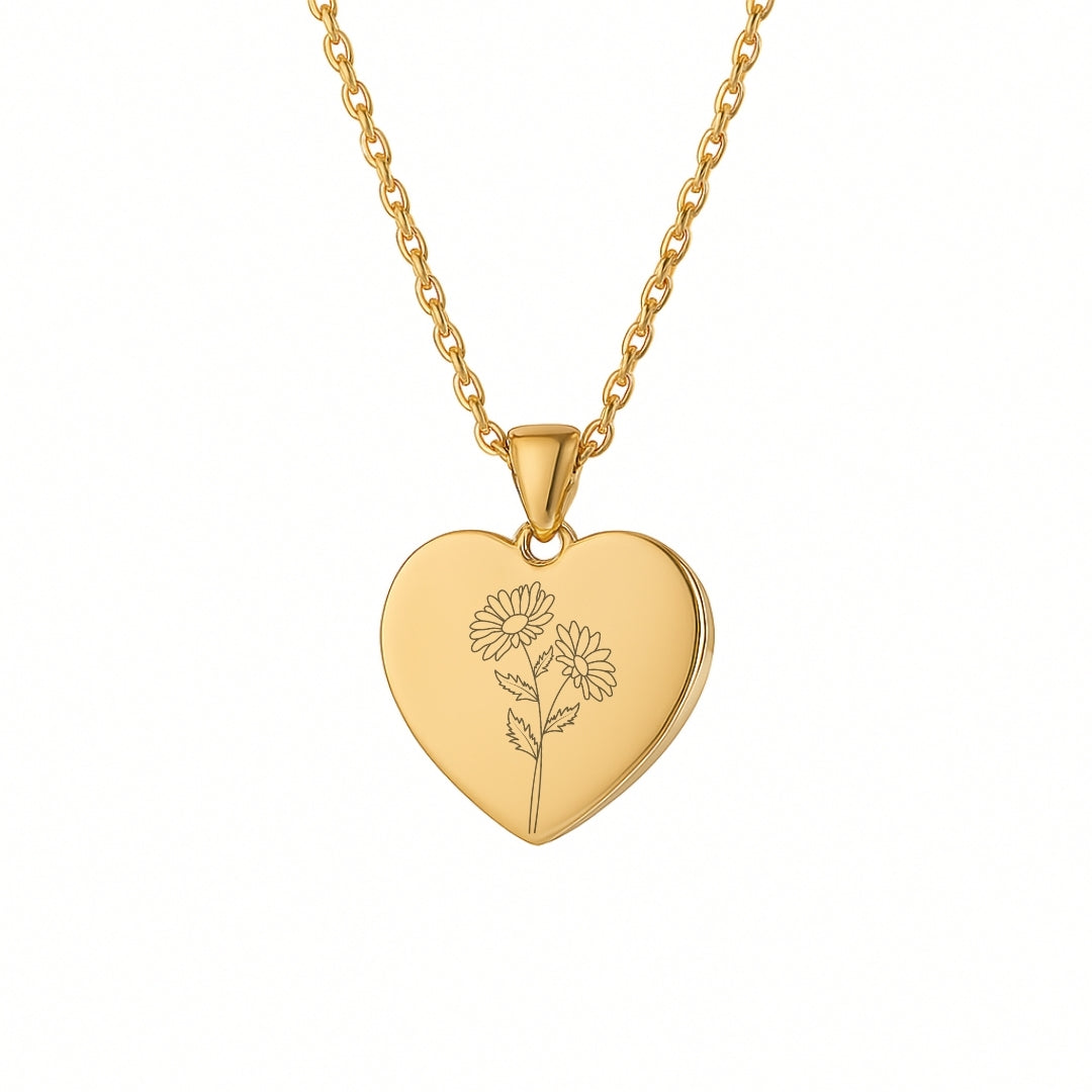 Anhänger Herz Geburtsblume