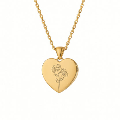 Anhänger Herz Geburtsblume