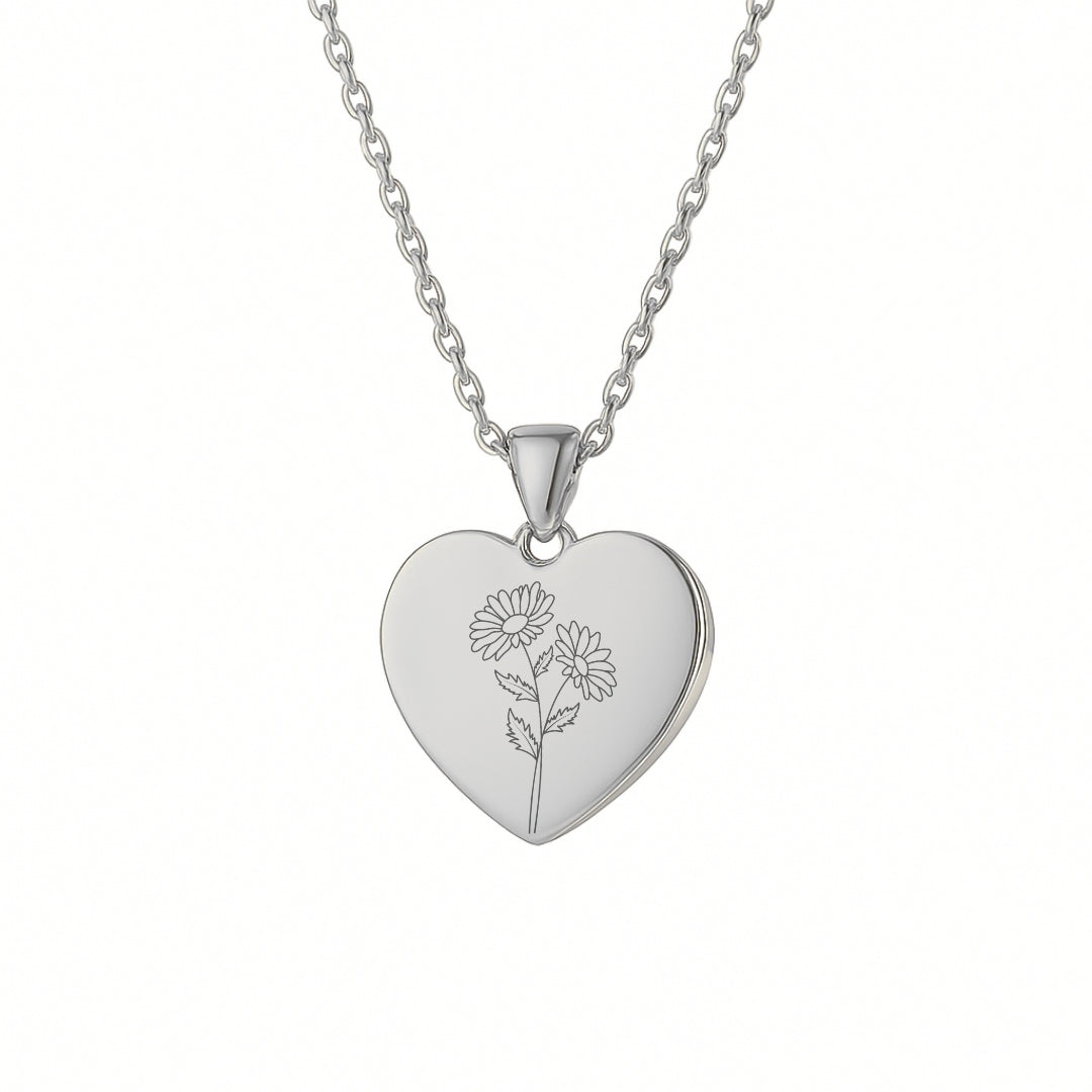 Anhänger Herz Geburtsblume