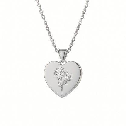 Anhänger Herz Geburtsblume