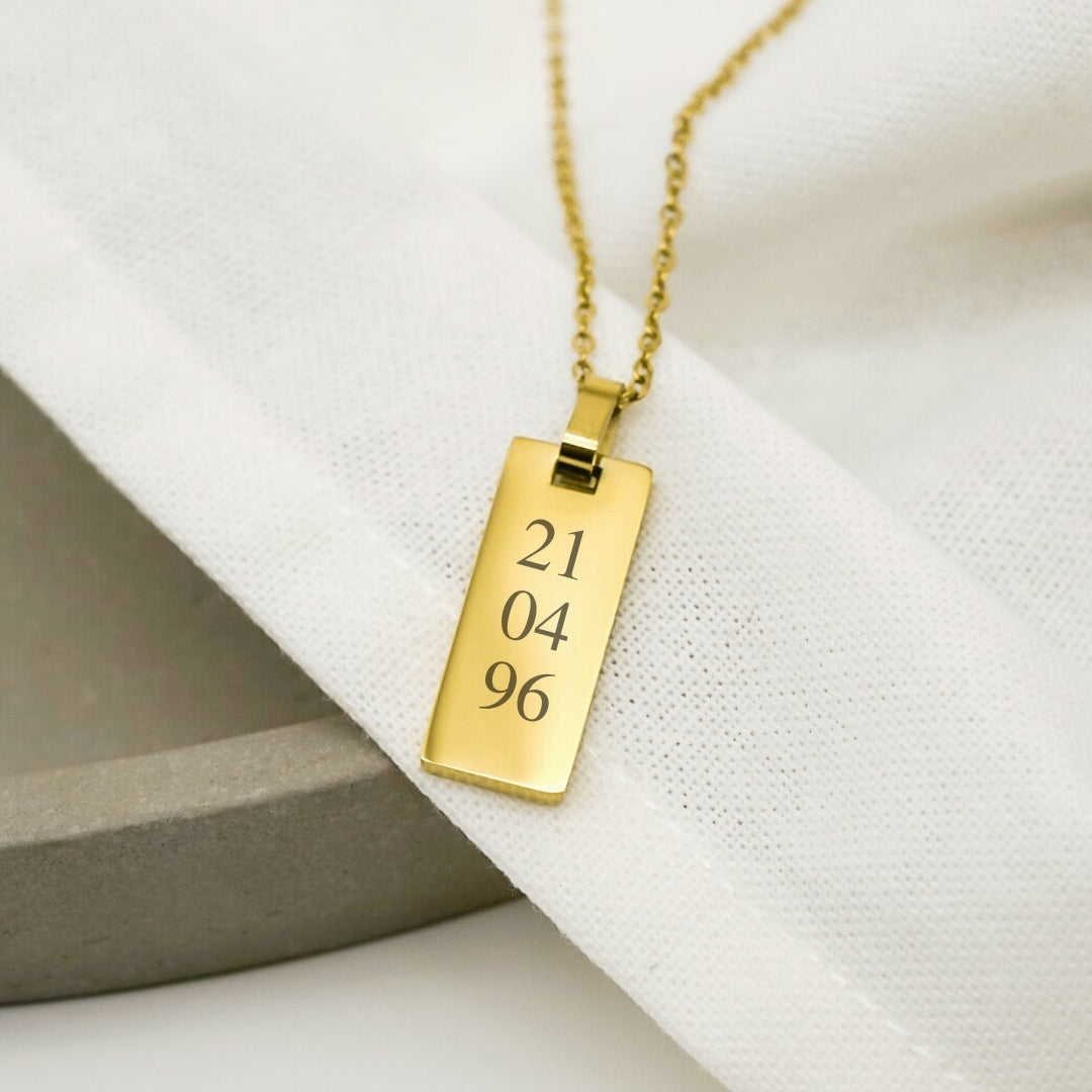 Gravurkette mit individuellem Datum