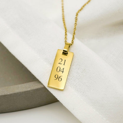 Gravurkette mit individuellem Datum