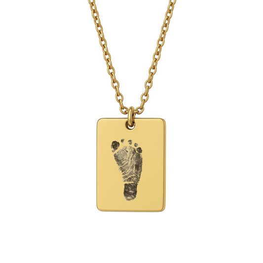 Gravierte Baby-Fußabdruck Halskette