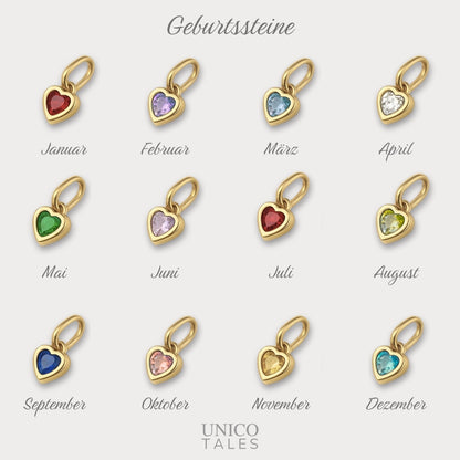 Anhänger Platte Geburtsblume inkl. Geburtsstein